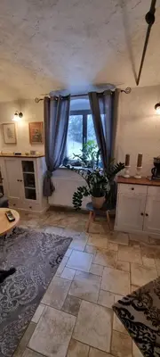 Küche/Küchenzeile in der Unterkunft Monteur-Ferienwohnung OT Naundorf