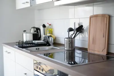 Küche/Küchenzeile in der Unterkunft FullHouse - Chemnitz - HS46 - 3 Bedrooms - SmartTV