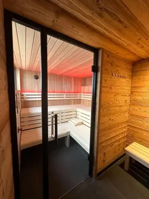 Ein Bett oder Betten in einem Zimmer der Unterkunft Doppelzimmer im Strandhaus 2