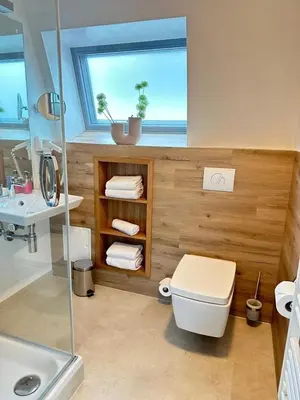 Ein Badezimmer in der Unterkunft Appartment Düne 10 2OG