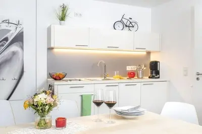 Küche/Küchenzeile in der Unterkunft Appartment Seeblick 9