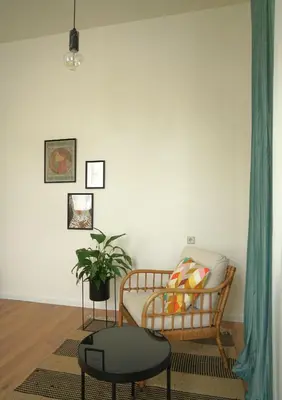 Ein Sitzbereich in der Unterkunft Apartment Edda