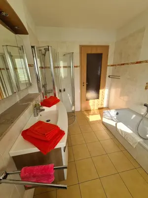 Ein Badezimmer in der Unterkunft Ferienwohnung Weber