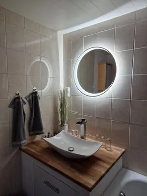 Ein Badezimmer in der Unterkunft Ferienwohnung Haus Sonnenblick