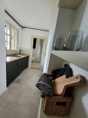 Küche/Küchenzeile in der Unterkunft Hillehof Ostrau