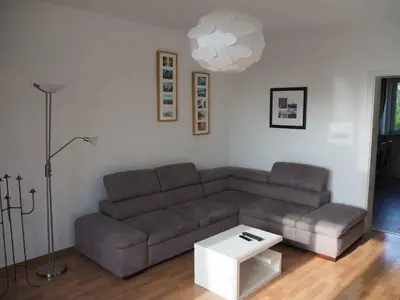 Ein Sitzbereich in der Unterkunft 3-Raum Wohnung in Chemnitz, ideal für Monteure