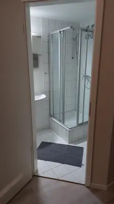Ein Badezimmer in der Unterkunft Ferienwohnung am Stadtwald
