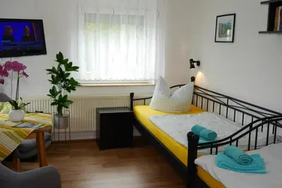 Ein Bett oder Betten in einem Zimmer der Unterkunft Günstige Unterkunft Sächsische Schweiz