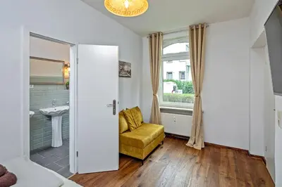 Ein Sitzbereich in der Unterkunft Dresden Bakery Appartement