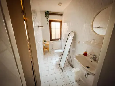 Ein Badezimmer in der Unterkunft Pension Zum Erzgebirge
