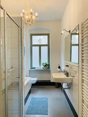Ein Badezimmer in der Unterkunft Ferienwohnung im Gästehaus