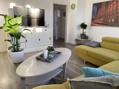 Ein Sitzbereich in der Unterkunft Apartment Heinrich Zille