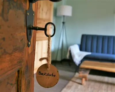 Ein Sitzbereich in der Unterkunft Schlossmühle Schieritz in der Nähe von Meißen