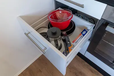 Küche/Küchenzeile in der Unterkunft Daniels Apartment an der Schloßbrücke