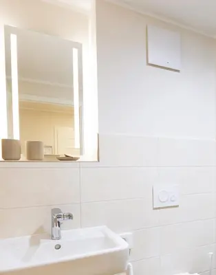Ein Badezimmer in der Unterkunft Pension 
